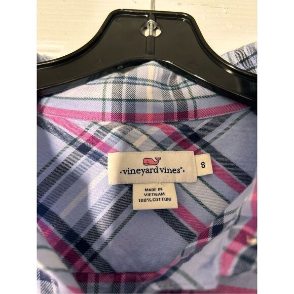 Vineyard Vines Flannel plaid shirt size 8 - Picture 3 of 3